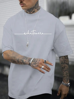 Caleb - Herren-T-Shirt mit Rundhalsausschnitt in Grau