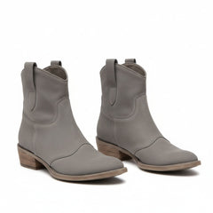 Sadie | Gepolstert Runde Spitze Cowboy-Stiefeletten in Grau