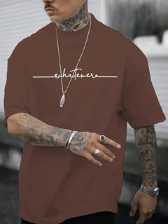 Caleb - Herren-T-Shirt mit Rundhalsausschnitt in Braun