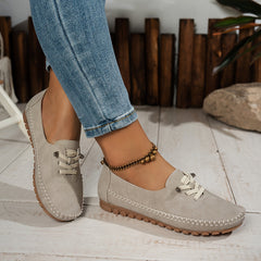 Oline - Gepolsterte Hausschuhe in Beige