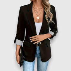 Elena | Moderner Damen-Blazer elegant & bequem in Schwarz