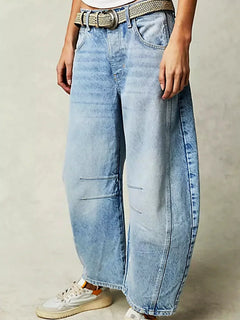 Sunva™ |  Barrel Jeans in Hellblau