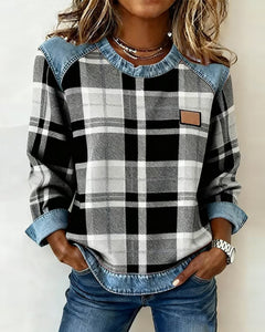 Célia – Sweatshirt „Patchwork Daring“ in Schwarz