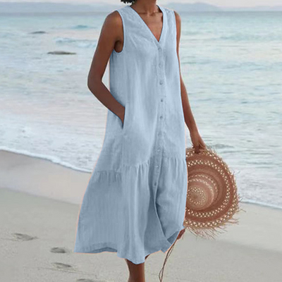 LYRA - Sommerkleid mit V-Ausschnitt