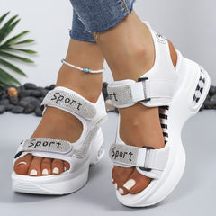 Marzena - Sportliche Plateau-Sandalen in Weiß