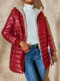 ALICE™ | LANGE FREIZEITJACKE in Burgund