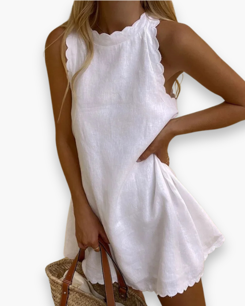 Damen Welliges Elegantes Kleid | Mini