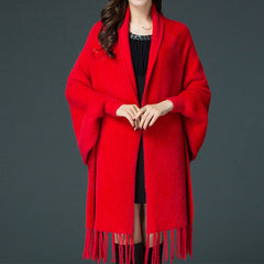 WILMA™ | WARME STRICKJACKE in Rot