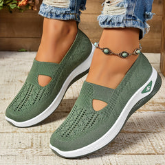 Yalia - Gepolsterte Walkingschuhe in Grün