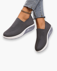 Damen Komfortable Modische Sneaker | Atmungsaktiv und Rutschfest in Grau