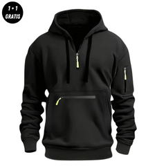 FRED - eleganter und bequemer Kapuzenpullover in Schwarz