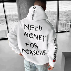 Der überdimensionale Racing Hoodie in Weiß B