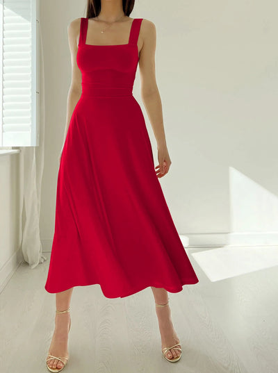 Mariah - Damen Midikleid mit dicken Trägern