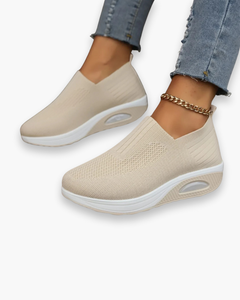 Damen Komfortable Modische Sneaker | Atmungsaktiv und Rutschfest in Beige
