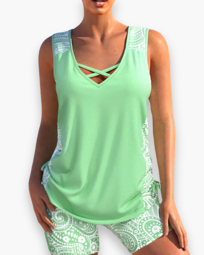 Damen Bauchweg Tankini | Stilvolles Oberteil für Strand und Pool