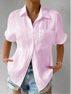 Melina - Kurzärmelige Bluse Für Damen in Rosa