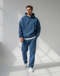 Bernd | Herren Oversized Hoodie Zweiteiler Set in Hellblau