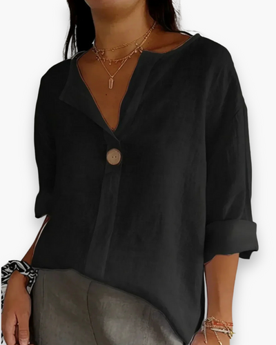Damen Lässige V-Ausschnitt Bluse | Elegant