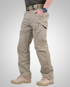 Steven | Herren Taktische Cargo Outdoor Wanderhose in Khaki