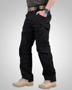 Steven | Herren Taktische Cargo Outdoor Wanderhose in Schwarz