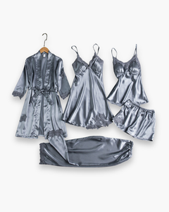 Damen Stilvolles Schlafanzug-Set | Komfortabel Pyjama in Hellblau