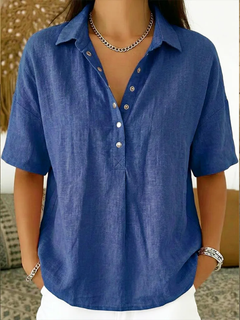 Norellin - Bluse in Softtouch-Qualität in Blau