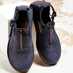 Noel - vielseitige Damenschuhe aus Leder in Blau
