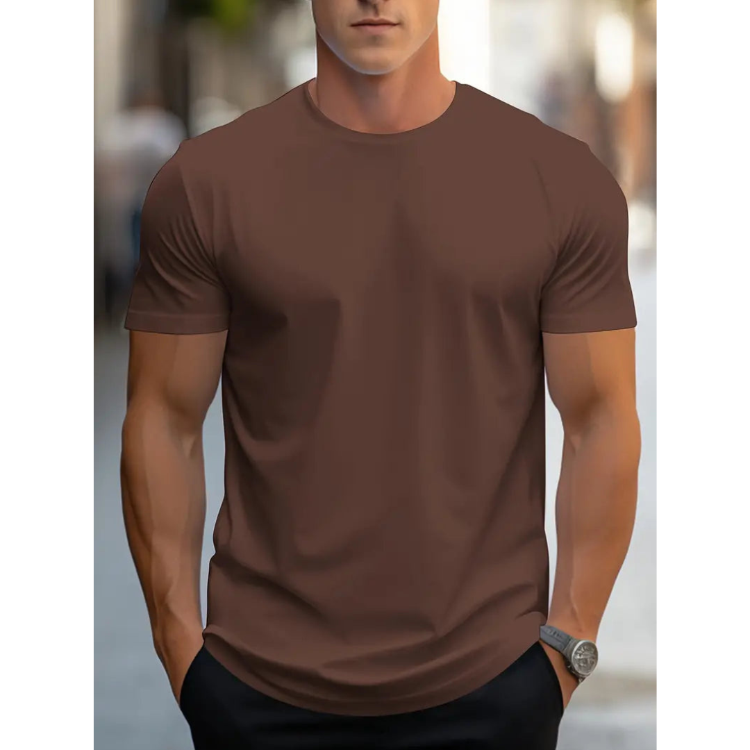 Brian - Klassisches Herren-T-Shirt mit kurzen Ärmeln
