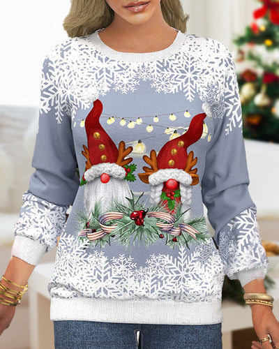 Weihnachtspulli mit Druck für Frauen