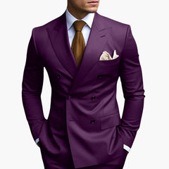 Zweireiher-Anzug für Herren - Klassisches Design mit Stil in Lila