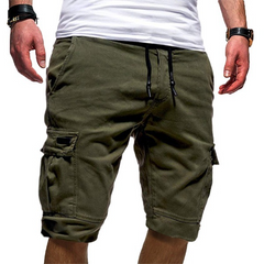 August - Komfortable Herren Cargo Shorts in Dunkelgrün
