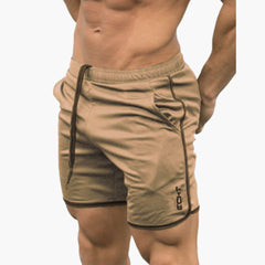 Sport Shorts für Herren – Fitness- und Laufbekleidung mit Taschen in Khaki