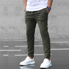 Aljure - Bequeme Slim-Fit-Hosen für Herren in Grün
