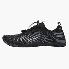 Unisex Barfuß schuhe mit rutschfester Sohle und dehnbarem Fit in Schwarz