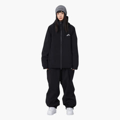 Zweiteiliges Skianzug Set für Unisex in Schwarz