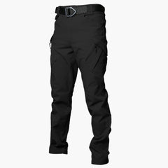 Herren Cargohose mit Stretchbund und Cargo-Taschen für Sommer in Schwarz