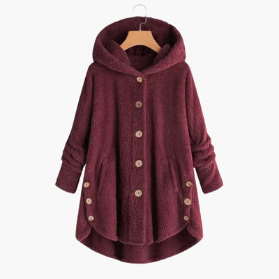 Damen jacke mit Kapuze und Knopfverschluss