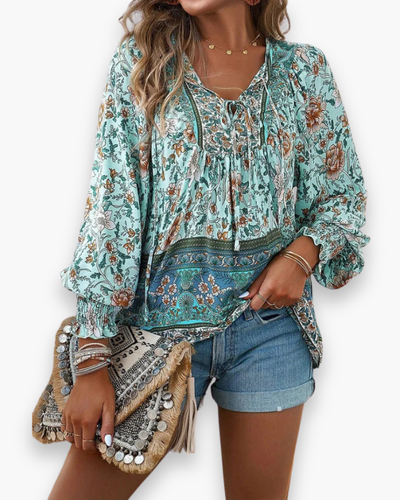 Damen Luftiges Blumen Top | Sommer Tops Damen