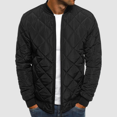 Herren Steppjacke Übergangsjacke | Leicht Gesteppt Klassisch in Schwarz