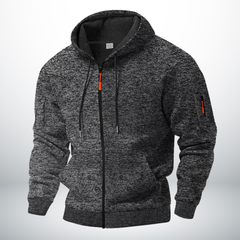 Mila | Fleecejacke Herren modern & trendy in Dunkelgrau