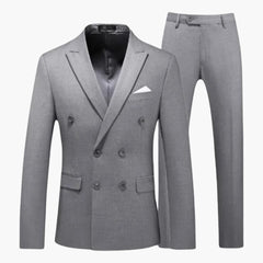 Sommeranzug moderner - Stil für Herren mit elegantem Schnitt in Grau