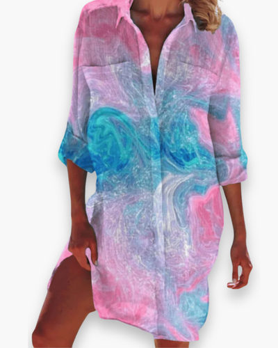Damen Hemd Kleid für den Sommer | Leicht & Locker