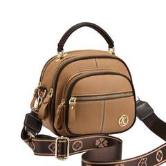 Fiona | Elegante klassische Schultertasche in Khaki