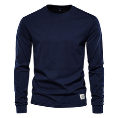 Wynne - Bequemes Langarmshirt in Dunkelblau