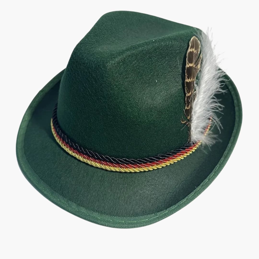 Bayerischer Hut mit Feder für Unisex – Oktoberfest 2025