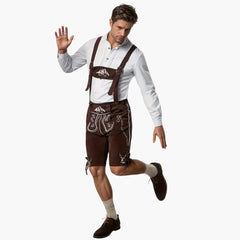 Lederhosen Kostümset für Herren - Oktoberfest 2025 in Kaffee
