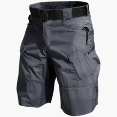 Cargoshorts mit elastischem Bund - für Herren im Utility Stil in Grau