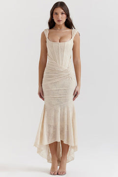 Amira | Maxikleid in Beige