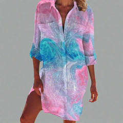 Aurelia®️ | Premium Baumwoll-T-Shirt für den Sommer in Rosa Meerjungfrau