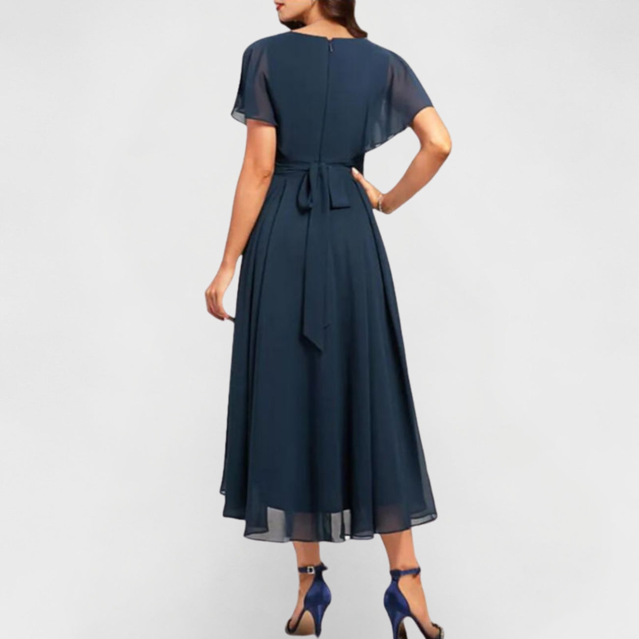Valerie | Elegantes Maxikleid mit Fließendem V-Ausschnitt